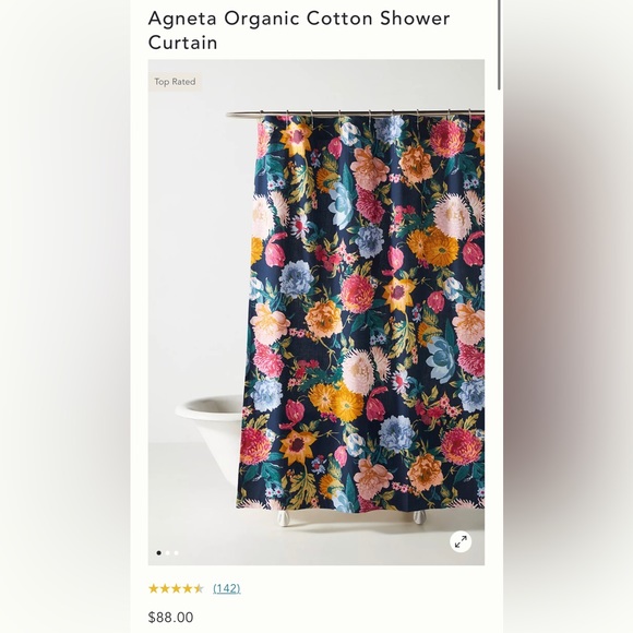 Anthropologie Other - Anthropologie Agneta organic cotton shower curtain